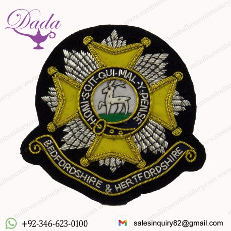 Bedfordshire and Hertfordshire Regiment Blazer Badge
