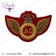 Air Dispatcher Red Mess Dress Wings, AD Scarlet Sleeve Badge, Army, Military
