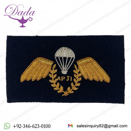 APJI Gold on Navy No1 Wings badges