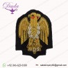 Blues And Royals Arm Eagle On Navy Background Bullion wire-embroidered Regimental cloth arm badge