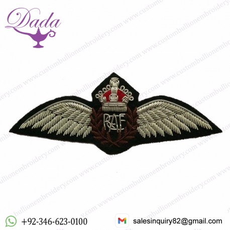 bullion wire badge emblem
