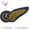 Hand embroidery badges RAF Brevet - E (Engineer) Half-Wing Mess Kit Bullion wire-embroidered 