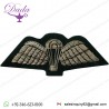 Parachute & Wings Silver On Rifle Green, Mess Dress Badge