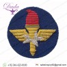 Us Army Air Force Training Command Hand Embroidered With Gold And Silver Wire Bullion On A Blue Circle Shaped