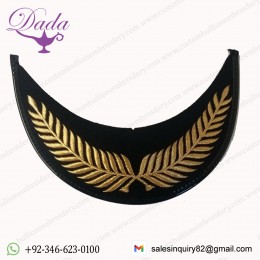 British Made Senior Officer Gold Wire Palm Leaf Dress Cap Peak