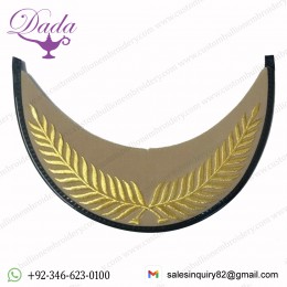 British Senior Officers Gold Wire Palm Leaf Dress Cap Peak