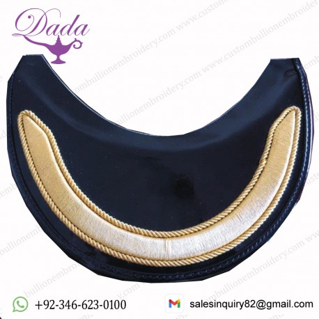 Embroidered Cap peaks Mylar Gold