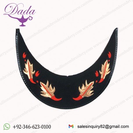 Flame Visor Embroidered Military peaks