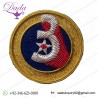 Us Third Army Air Force Hand Embroidered With Gold And Silver Wire Bullion On A Blue Circle Shaped