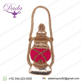 Lantern Zardozi Patch with Cut-Work