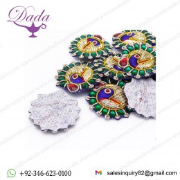 Multicolor Decorative Appliques Peacock Patch Appliques Sewing Craft