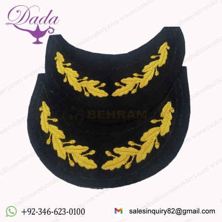 gold thread embroidery peak