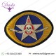 VMF-124 SQUADRON Hand embroidered with gold and silver wire bullion on a black wool felt background
