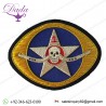 VMF-124 SQUADRON Hand embroidered with gold and silver wire bullion on a black wool felt background