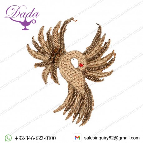 Zardosi Flying Parrot Patch