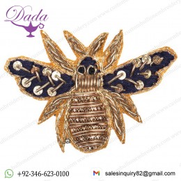 Zardosi Honey Bees Patch with Sequins