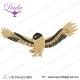 Zari-Embroidered Flying Eagle Patch