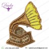 Zari-Embroidered Gramophone Patch