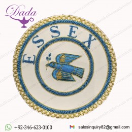 Masonic Apron Badge Essex Handmade Bullion And Wire Badge Essex Lodge