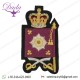 Drill Sergeants Arm Badge - Irish Guards Full Size Flag Queens Crown. Bullion wire-embroidered 