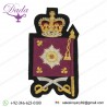Drill Sergeants Arm Badge - Irish Guards Full Size Flag Queens Crown. Bullion wire-embroidered 