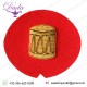 Drum Gold On Red No.1 Badge