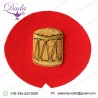 Drum Gold On Red No.1 Badge
