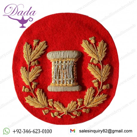 Drum Major Gold On Red No.1 Badge