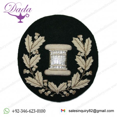 Drum Major Silver on Black Badge (Large)Drum Major Silver on Black Badge (Large)