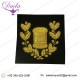 Gold Drum major Bagpipe Arm Hand embroidery Blazer Badge