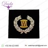 Insignia Badge - Hand embroidery blazer badge Gold Drum & Silver Wreath on Black