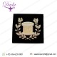 Insignia Badge - Hand embroidery blazer badge Silver Drum & Silver Thistles on Black