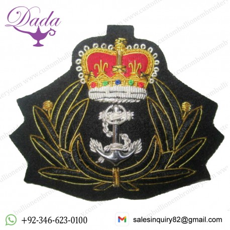 Blazer patch UK ROYAL NAVY CHAPLAIN OFFICER CAP HAT BADGE KING CROWN