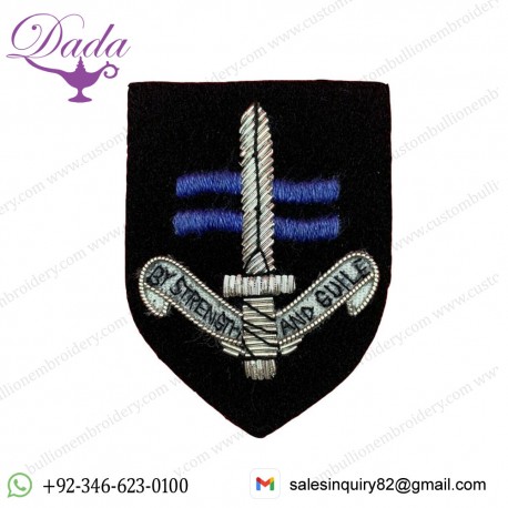 Custom SPECIAL BOAT SERVICE SBS UKSF SPECIAL FORCES BULLION AND WIRE EMBROIDERED BADGE
