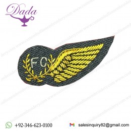 Half Wing Hand Embroidered Patch Badge UK