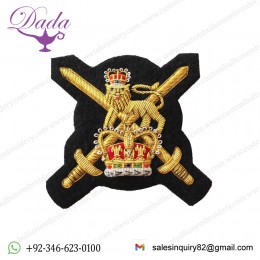 UK Bullion Wire Knitted Badges