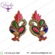 2 Beautiful Small Peacock patches for side blouse and back blouse design, festival