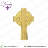 8 Inch Applique. Celtic Cross. Hand Embroidered. Large, Vestment Patch. Gold Bullion 