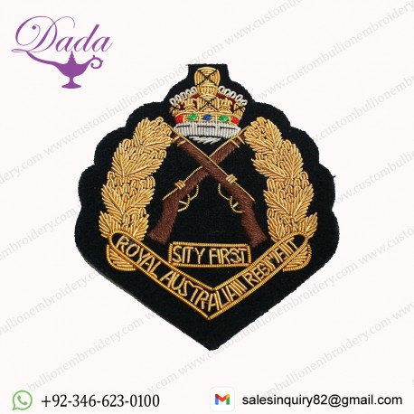 Royal Australian Regiment Blazer Badge GV1R, Wire