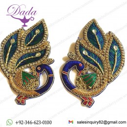 Beautiful Peacock Patches for Blouse side sleeves, Back Design, festival, designer blouse