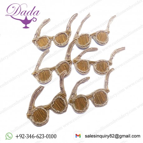 Beautiful Spectacles Applique Patch Beaded Applique Accessories Dress Appliques Handcrafted Applique