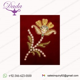 brooch hand embroidery brooch badges Bullion wire fashion fancy dress sari 