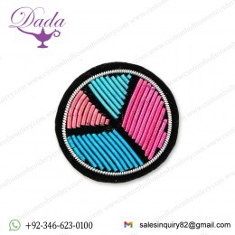 bullion wire brooch emblem