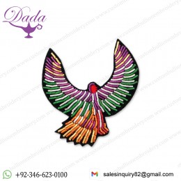 Bullion Wire Embroidery bird Brooch Suppliers  Bullion Brooch Suppliers