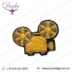 bullion wire Hand Embroidered brooch