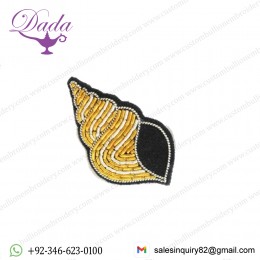BULOT brooch Supplier Custom Hand Embroidery India Bullion Silk Patch Metallic Wire Clothing Horse Badge