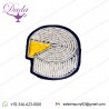 CAMEMBERT brooch Supplier Custom Hand Embroidery India Bullion Silk Patch Metallic Wire Clothing Horse Badge