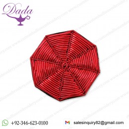 China Bullion Wire Hand Embroidery Democratic Pin brooch