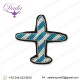 China Bullion Wire Hand Embroidery Small aeroplane brooch