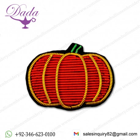 China Bullion Wire Hand Embroidery Tomato brooches